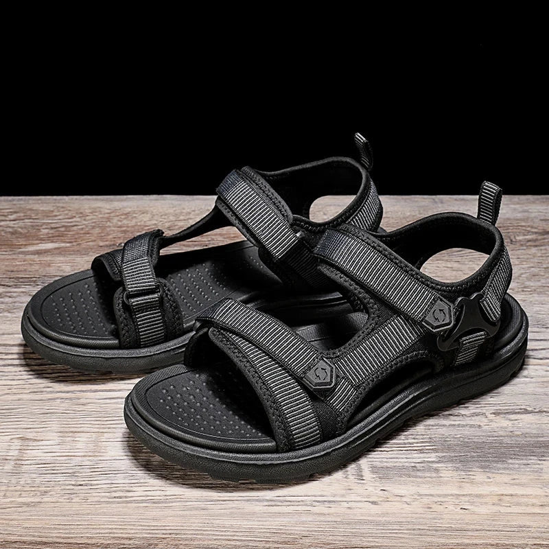 Summer Men Sandals Fashion Leisure Beach Holiday Sandals for Mens Lightweight Shoes New Outdoor Comfortable Casual Sandals Blue Wolf Store 