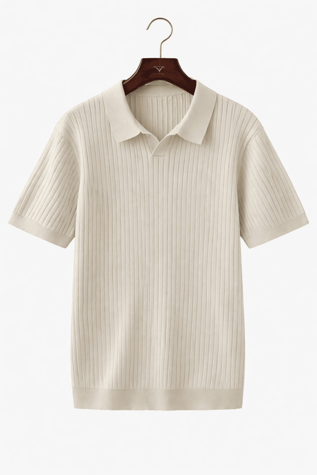 Summer Men's Casual Faionable f Open Collar irt Stand Fit Knitted Silk Luster Versatile Lightweight Busin Blue Wolf Store L Apricot 