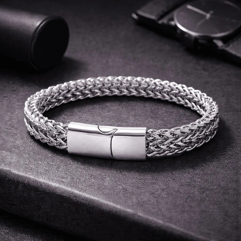 Torsion – Men’s Stainless Steel Bracelet Torsion – Men’s Stainless Steel Bracelet Blue Wolf Store Silver 19cm/7.49in 