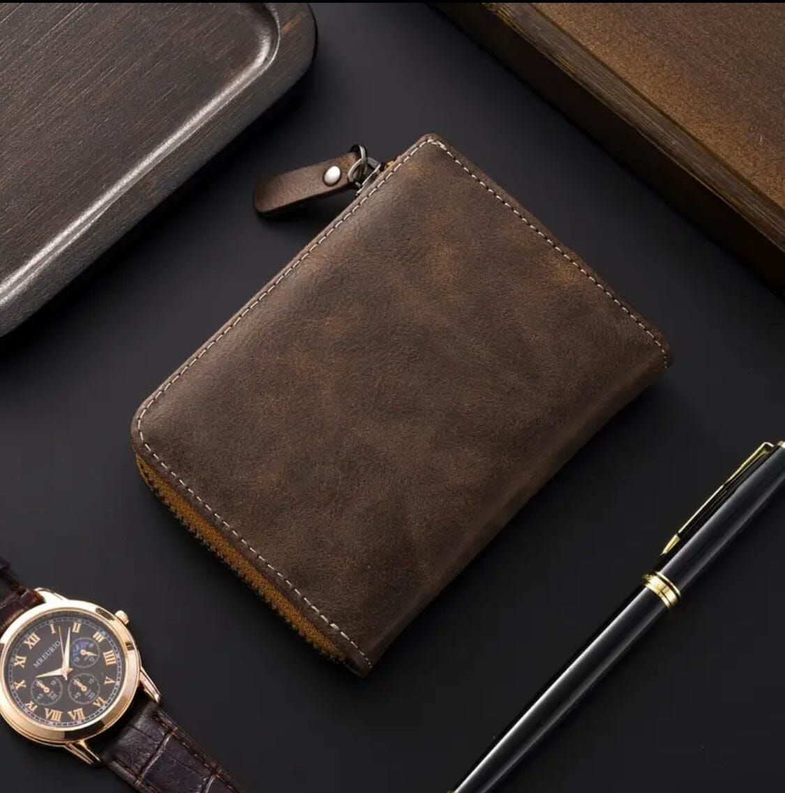 Trendy Men's Leather Wallet Trendy Men's Leather Wallet Blue Wolf Store 