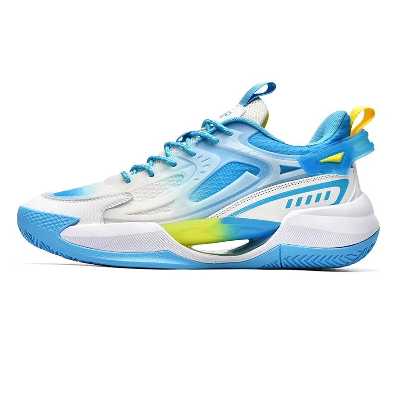 Unisex Basketball Shoes Breathable Comfortable Non Slip Wear-resistant Soft Flat Outdoor Training Trendy Sneakers for Men Women Blue Wolf Store sky blue 36 