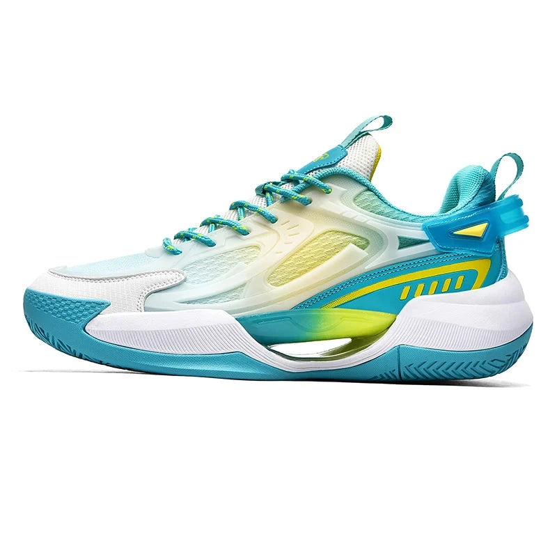 Unisex Basketball Shoes Breathable Comfortable Non Slip Wear-resistant Soft Flat Outdoor Training Trendy Sneakers for Men Women Blue Wolf Store yellow green 36 