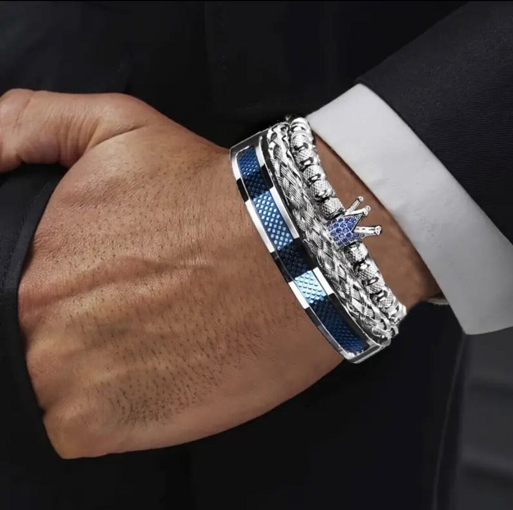 Vanguard Handmade Men's Bracelet Set Vanguard Handmade Men's Bracelet Set Blue Wolf Store 