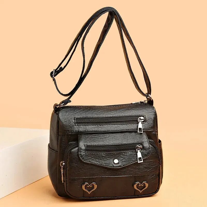 Vintage Women's Shoulder Bag, Soft Leather 'Love' Crossbody Vintage Women's Shoulder Bag, Soft Leather 'Love' Crossbody Blue Wolf Store 