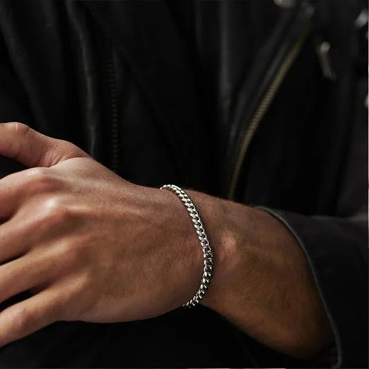 Vnox 3-11mm Chunky Miami Curb Chain Bracelet for Men, Stainless Steel Cuban Link Chain Wristband Classic Punk Heavy Male Jewelry Blue Wolf Store 