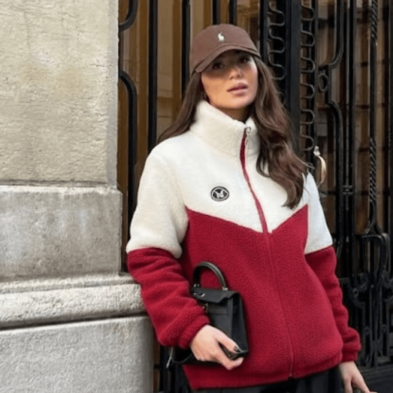 Women Jacket Colored Thickened Lamb Fleece Long Sleeve Mid Length Overcoat Warm Topcoat Quilted Top Autumn Winter Overgarmen Blue Wolf Store 