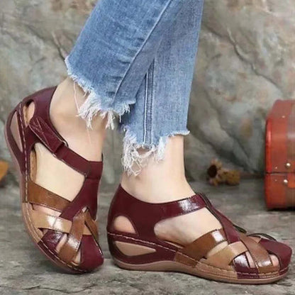 Bequeme Damen Sandale aus Leder 
