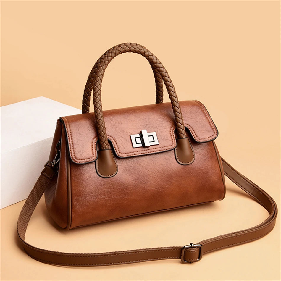 Women's Luxury Leather Bag Viola Women's Luxury Leather Bag Viola Blue Wolf Store Brown 