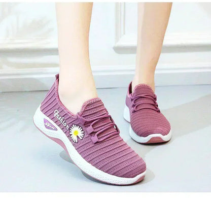 Women's Shoes Autumn New Style True Fly Weaving Old Beijing Cloth Shoes Little Daisy Women's Casual Sports Shoes Walking Shoes Blue Wolf Store 