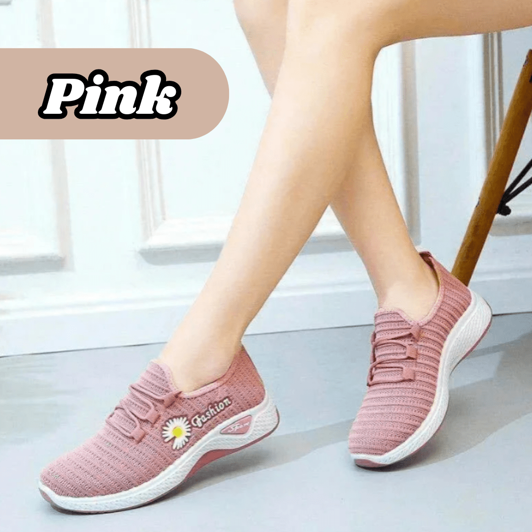 Women's Sneakers ConfortFashion Flowers Women's Sneakers ConfortFashion Flowers Blue Wolf Store Pink 5 US / 36 EU / 3.5 UK-AU 