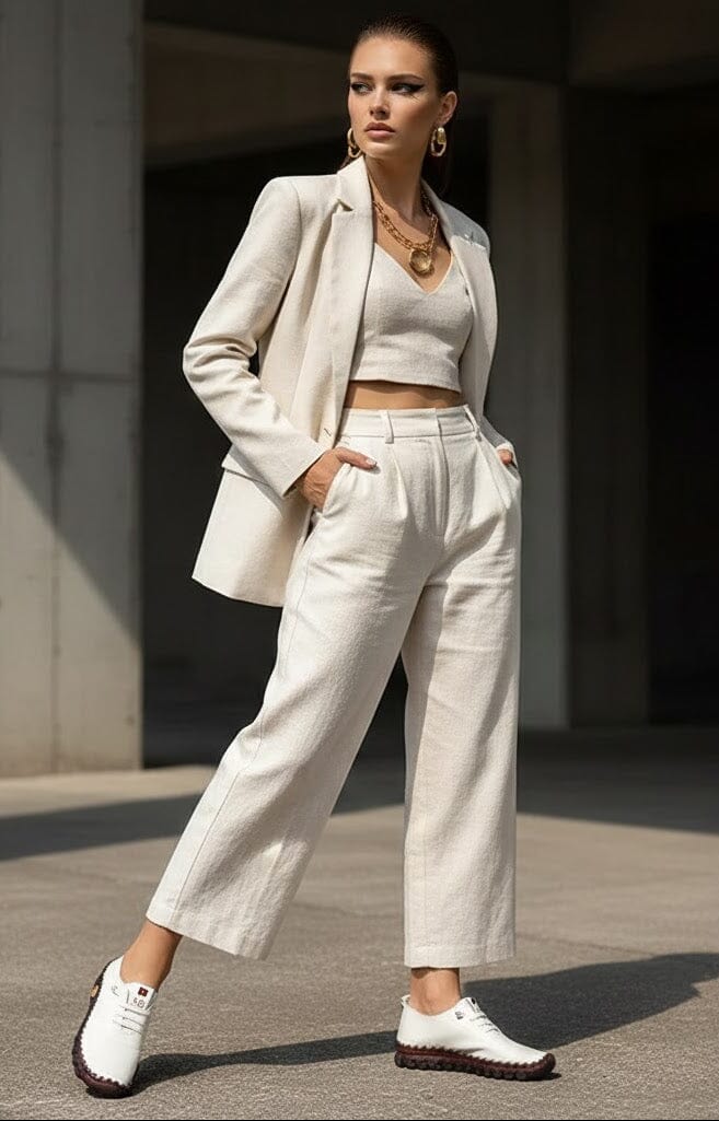 Women's Soft Leather Sneakers Women's Soft Leather Sneakers Blue Wolf Store 