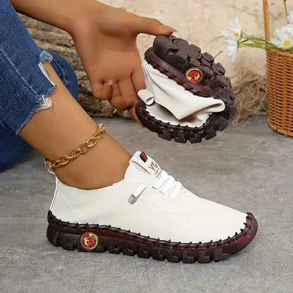 Women's Soft Leather Sneakers Women's Soft Leather Sneakers Blue Wolf Store Beige US 5 | UK/AU 3 | EU 35 