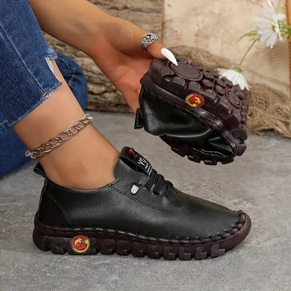 Women's Soft Leather Sneakers Women's Soft Leather Sneakers Blue Wolf Store Black US 5 | UK/AU 3 | EU 35 