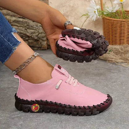 Women's Soft Leather Sneakers Women's Soft Leather Sneakers Blue Wolf Store Pink US 5 | UK/AU 3 | EU 35 