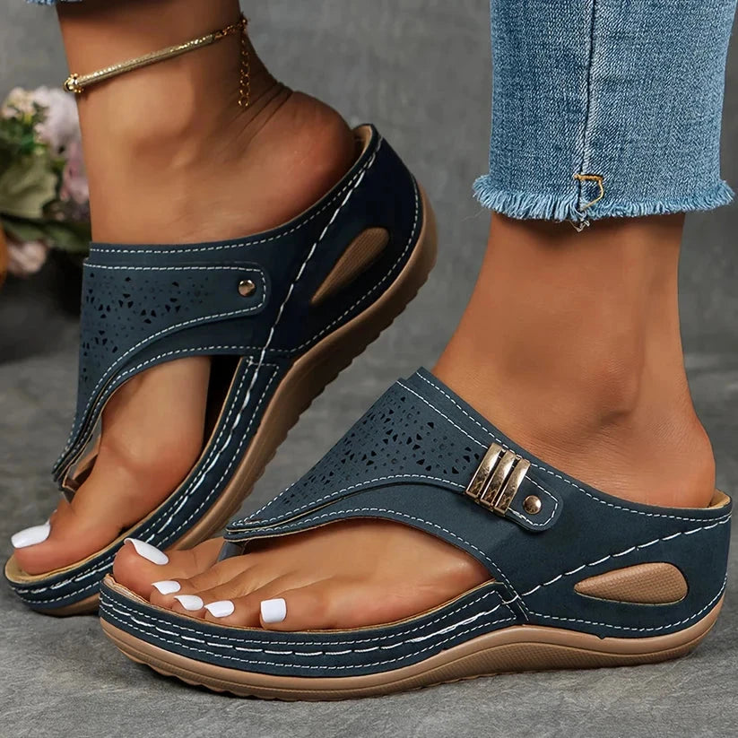 Women's Summer Wedge Heel Sandal Women's Summer Wedge Heel Sandal Blue Wolf Store 