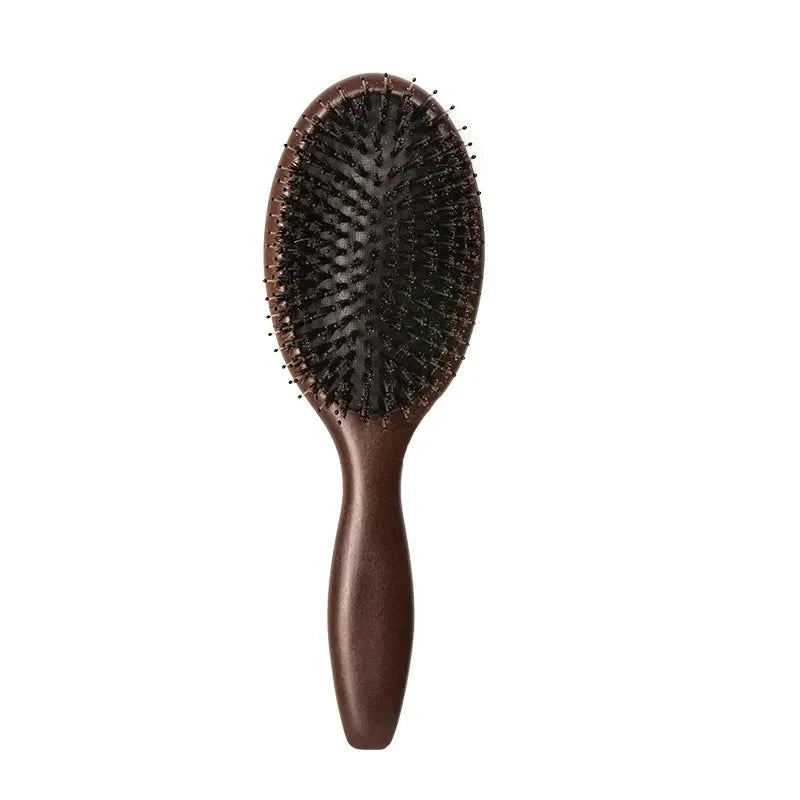 Wood Massage Hair Brush Comb For Hair Hairbrush Dry Wet Detangle Wood Combs Women Hair Beauty Care Paddle Cushion Massage Brush Blue Wolf Store model 5668 250X85MM 