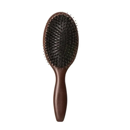 Wood Massage Hair Brush Comb For Hair Hairbrush Dry Wet Detangle Wood Combs Women Hair Beauty Care Paddle Cushion Massage Brush Blue Wolf Store model 5668 250X85MM 