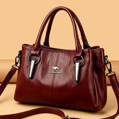 Zephire Elegance Women's Leather Bag Zephire Elegance Women's Leather Bag Blue Wolf Store RED 