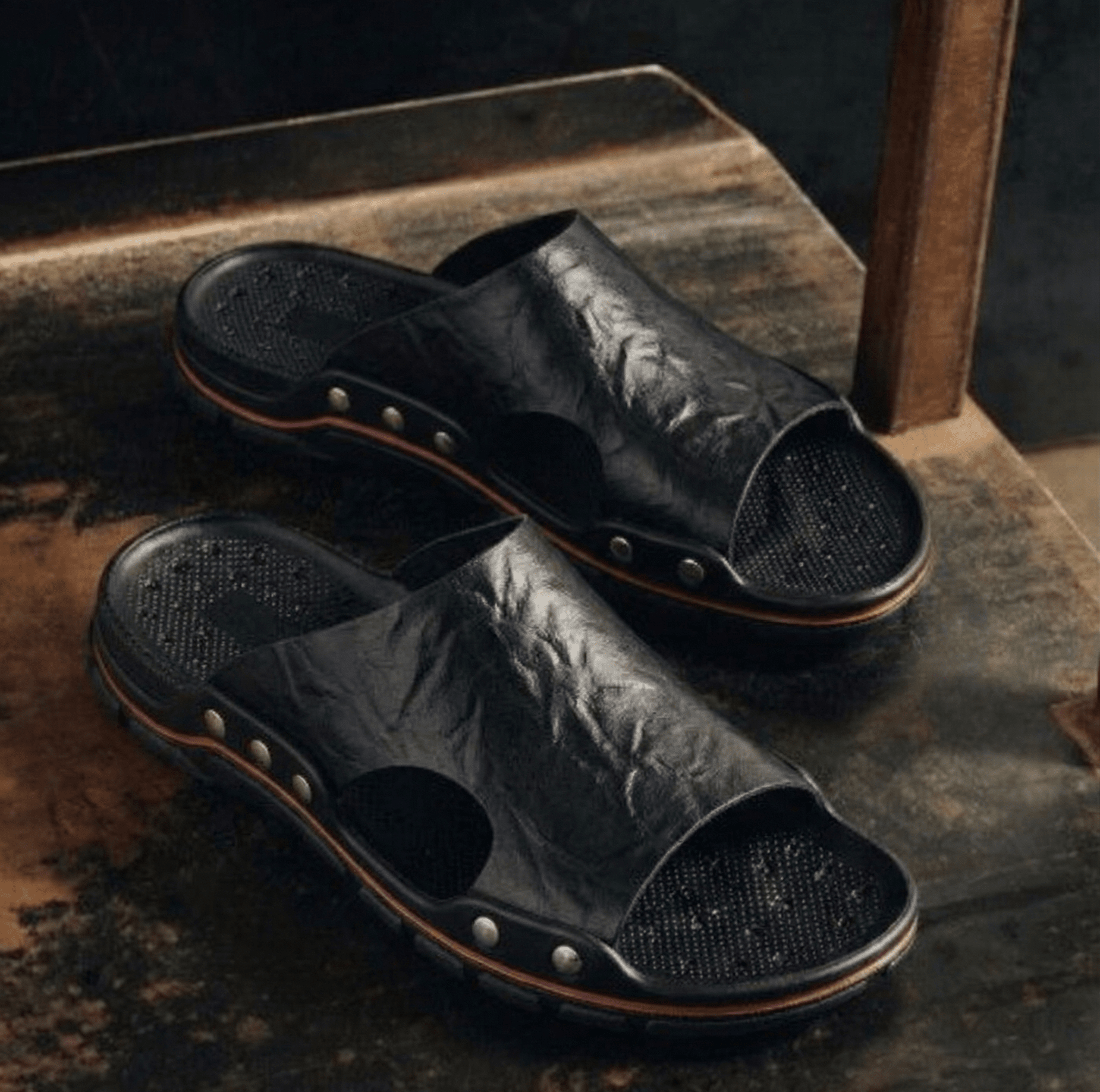 ZYNTRA - Breathable Leather Sandal ZYNTRA - Breathable Leather Sandal Blue Wolf Store 