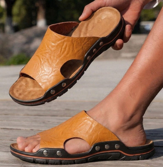 ZYNTRA - Breathable Leather Sandal ZYNTRA - Breathable Leather Sandal Blue Wolf Store 