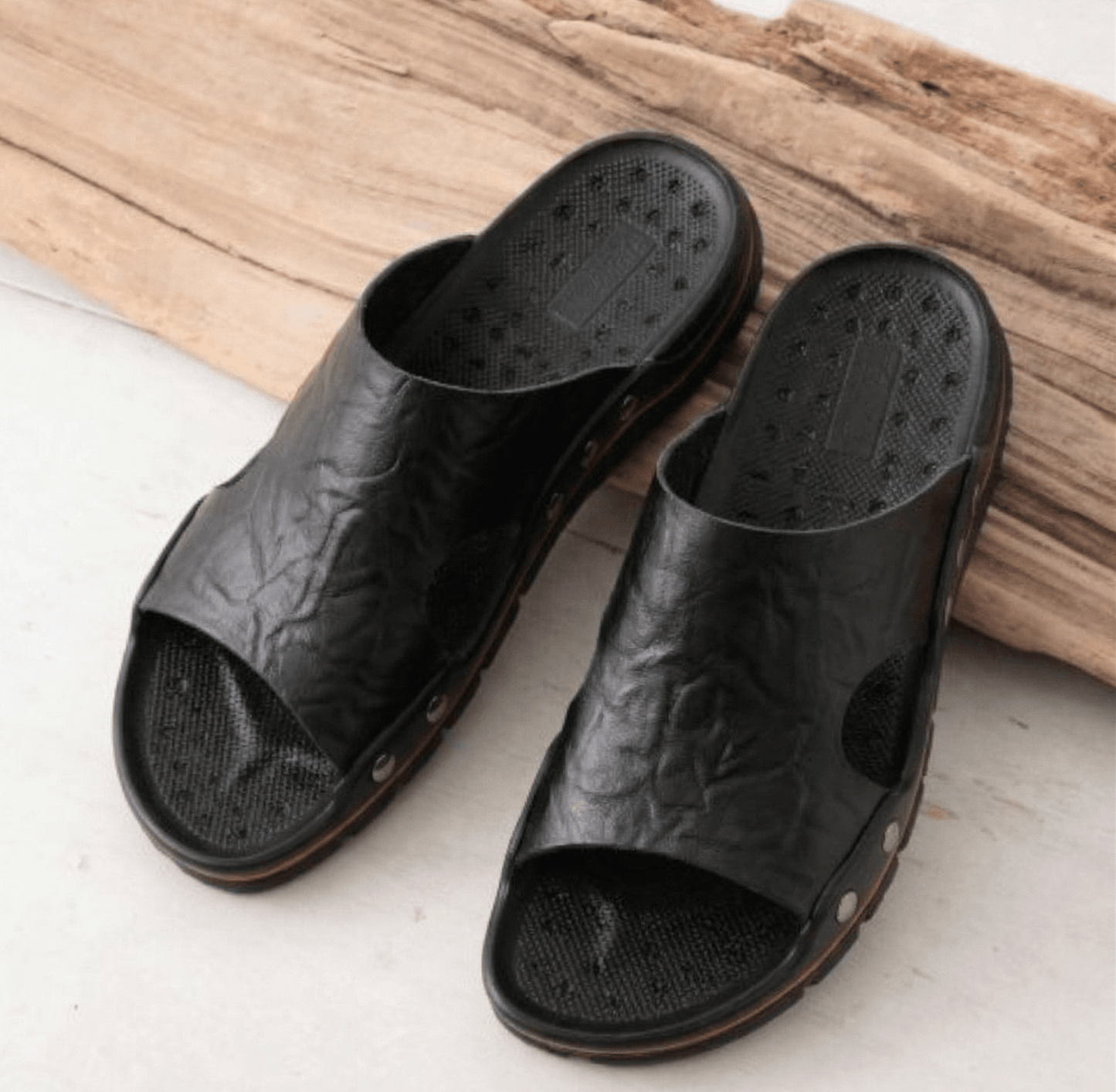 ZYNTRA - Breathable Leather Sandal ZYNTRA - Breathable Leather Sandal Blue Wolf Store 