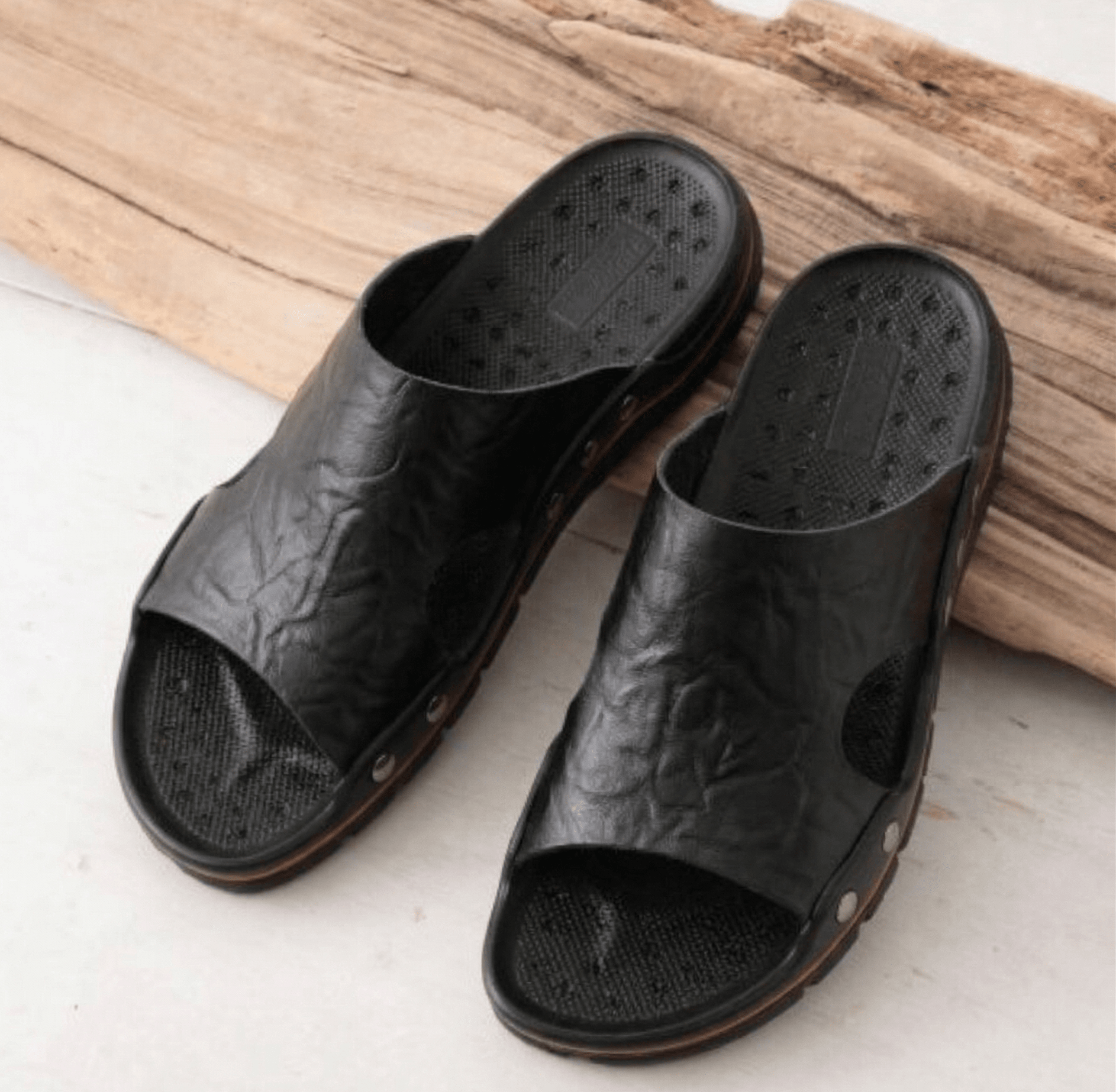 ZYNTRA - Breathable Leather Sandal ZYNTRA - Breathable Leather Sandal Blue Wolf Store 